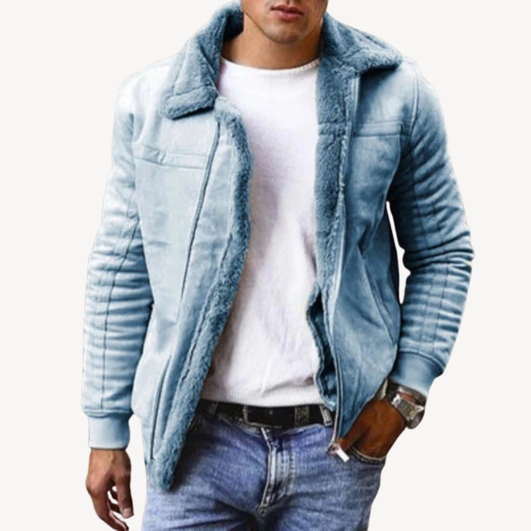Herrenjacke aus Kunstlammfell | Loravelle 2