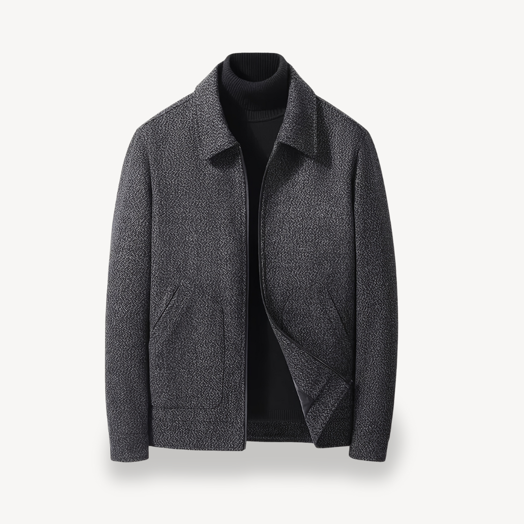 Herrenjacke aus gewebter Wollmischung | Loravelle 1