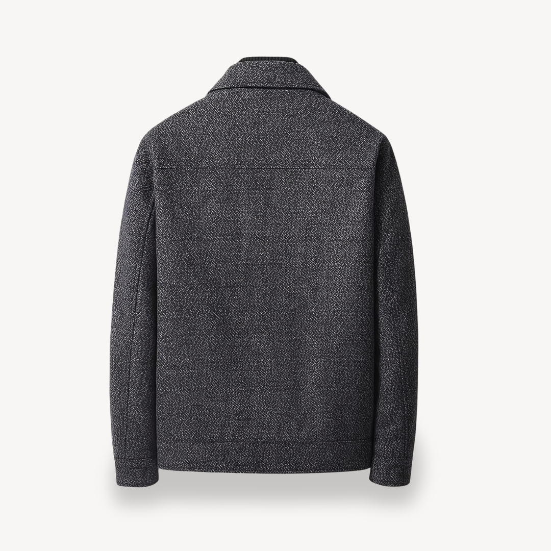 Herrenjacke aus gewebter Wollmischung | Loravelle 2