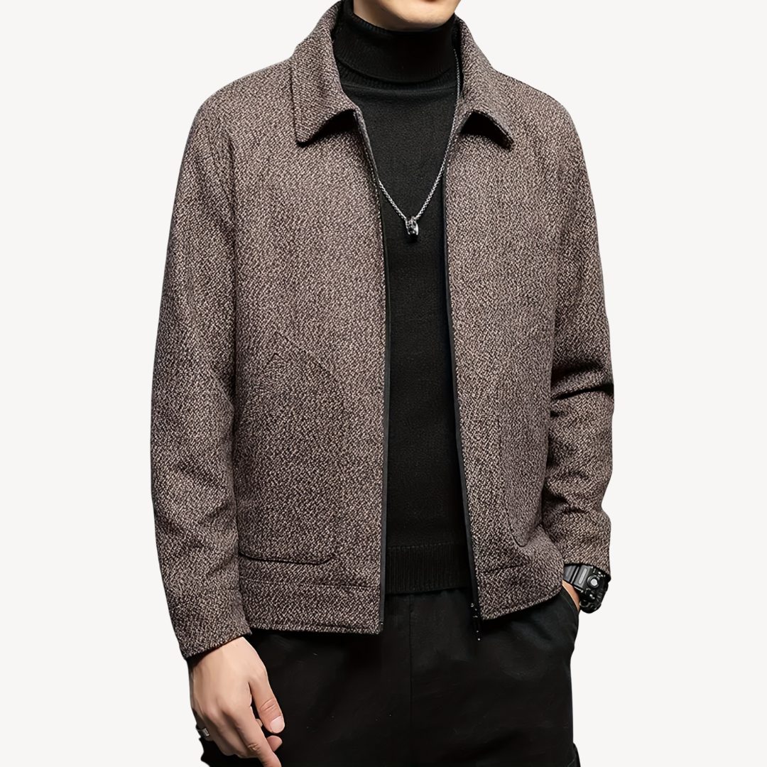 Herrenjacke aus gewebter Wollmischung | Loravelle 3