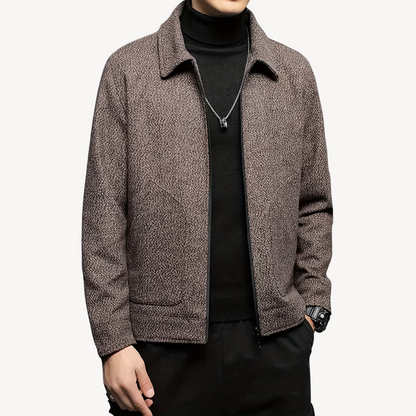 Herrenjacke aus gewebter Wollmischung | Loravelle 3