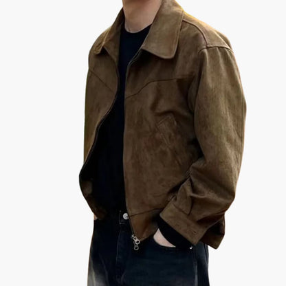 Herrenjacke mit Hemdkragen und Reißverschluss 5