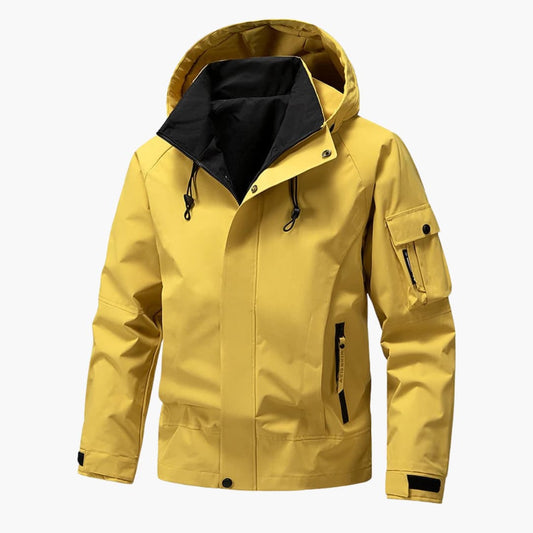 Herrenjacke mit Kapuze Frontreißverschluss und Seitentaschen 0