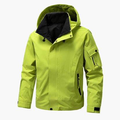 Herrenjacke mit Kapuze Frontreißverschluss und Seitentaschen 1