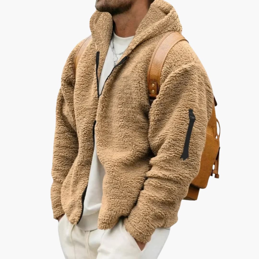 Herrenjacke mit Kapuze und Reißverschluss 2