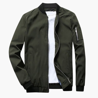 Herrenjacke mit Reißverschluss und Rippenbündchen 0