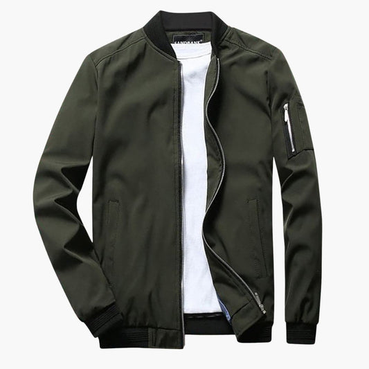 Herrenjacke mit Reißverschluss und Rippenbündchen 0