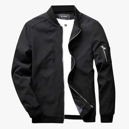 Herrenjacke mit Reißverschluss und Rippenbündchen 1