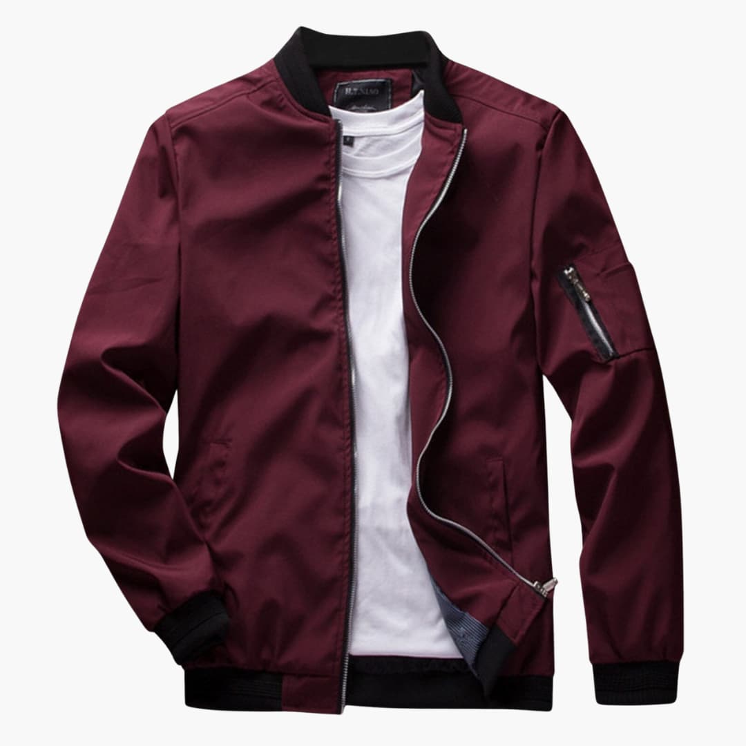 Herrenjacke mit Reißverschluss und Rippenbündchen 4