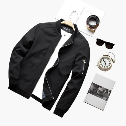Herrenjacke mit Reißverschluss und Rippenbündchen 5