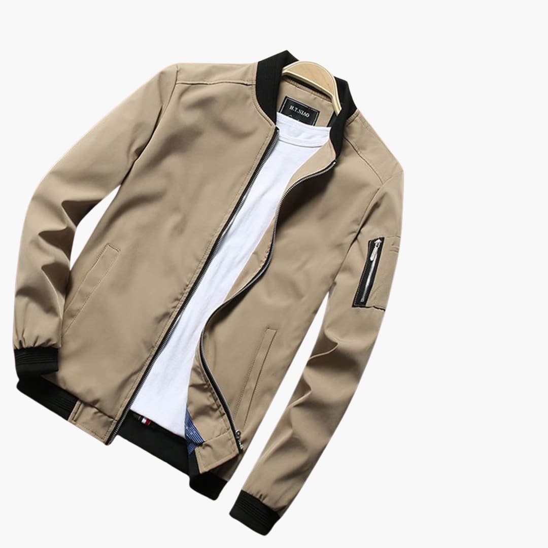Herrenjacke mit Reißverschluss und Rippenbündchen 7