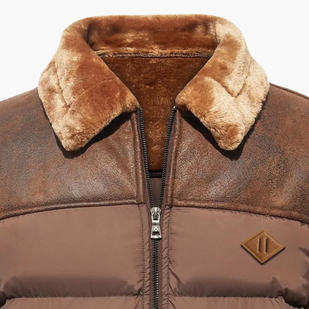 Herrenjacke mit Reißverschluss und gesteppter Oberfläche 2