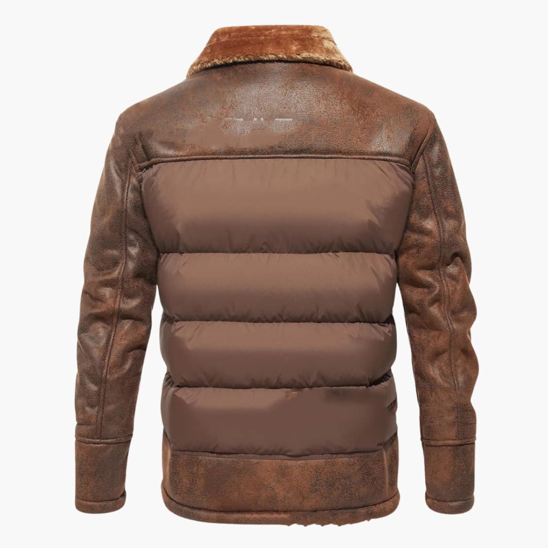 Herrenjacke mit Reißverschluss und gesteppter Oberfläche 4