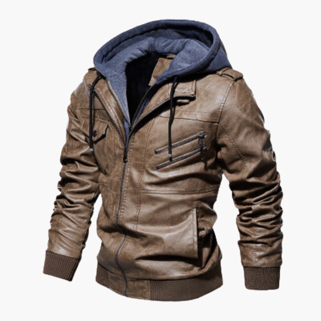 Herrenjacke mit Reißverschluss vorne und angesetzter Kapuze 2