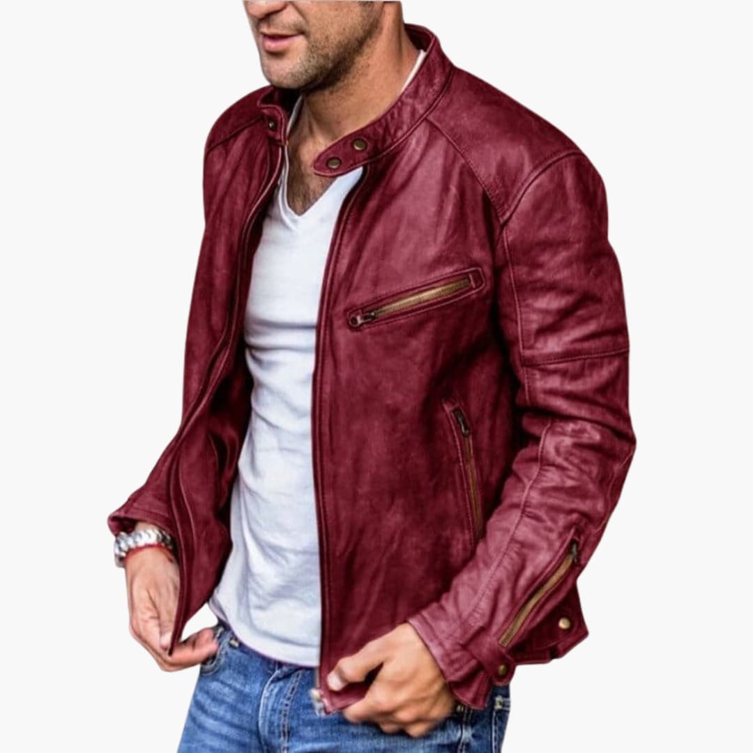 Herrenjacke mit Stehkragen und Reißverschlusstaschen 3