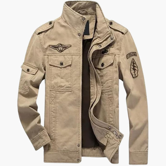 Herrenjacke mit Stehkragen und mehreren Taschen 0