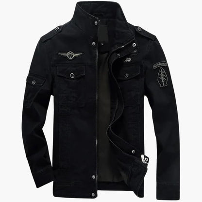 Herrenjacke mit Stehkragen und mehreren Taschen 2