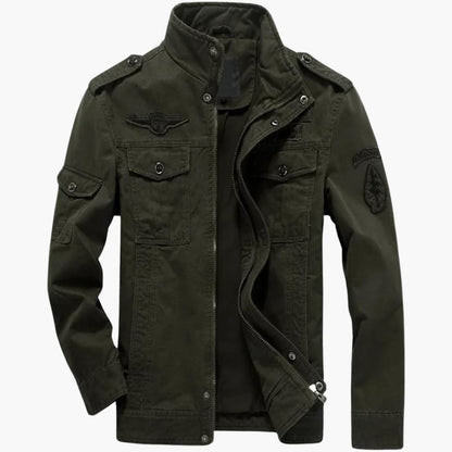 Herrenjacke mit Stehkragen und mehreren Taschen 4