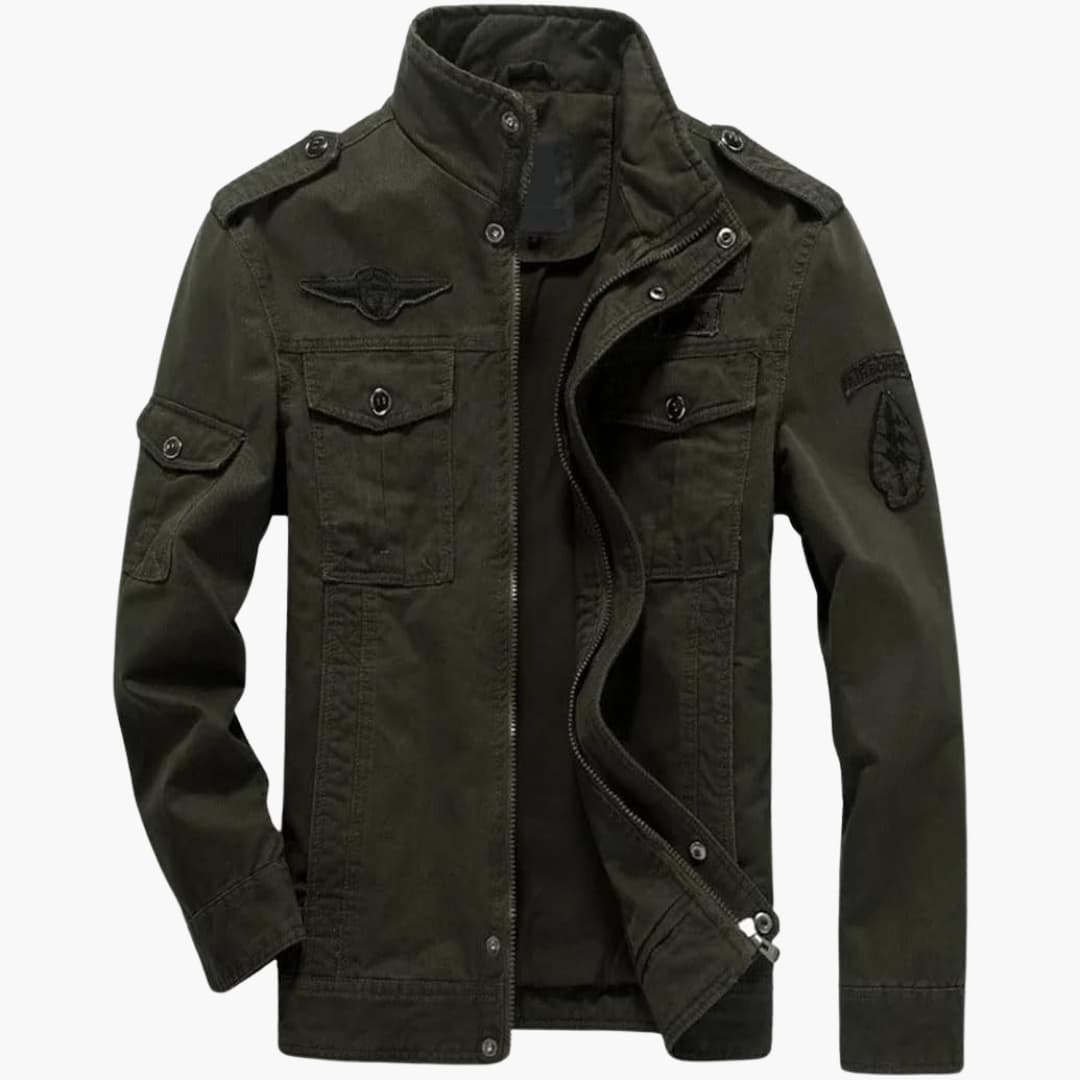 Herrenjacke mit Stehkragen und mehreren Taschen 4