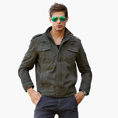 Herrenjacke mit Stehkragen und mehreren Taschen 5