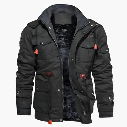 Herrenjacke mit Stehkragen und mehreren Taschen 6