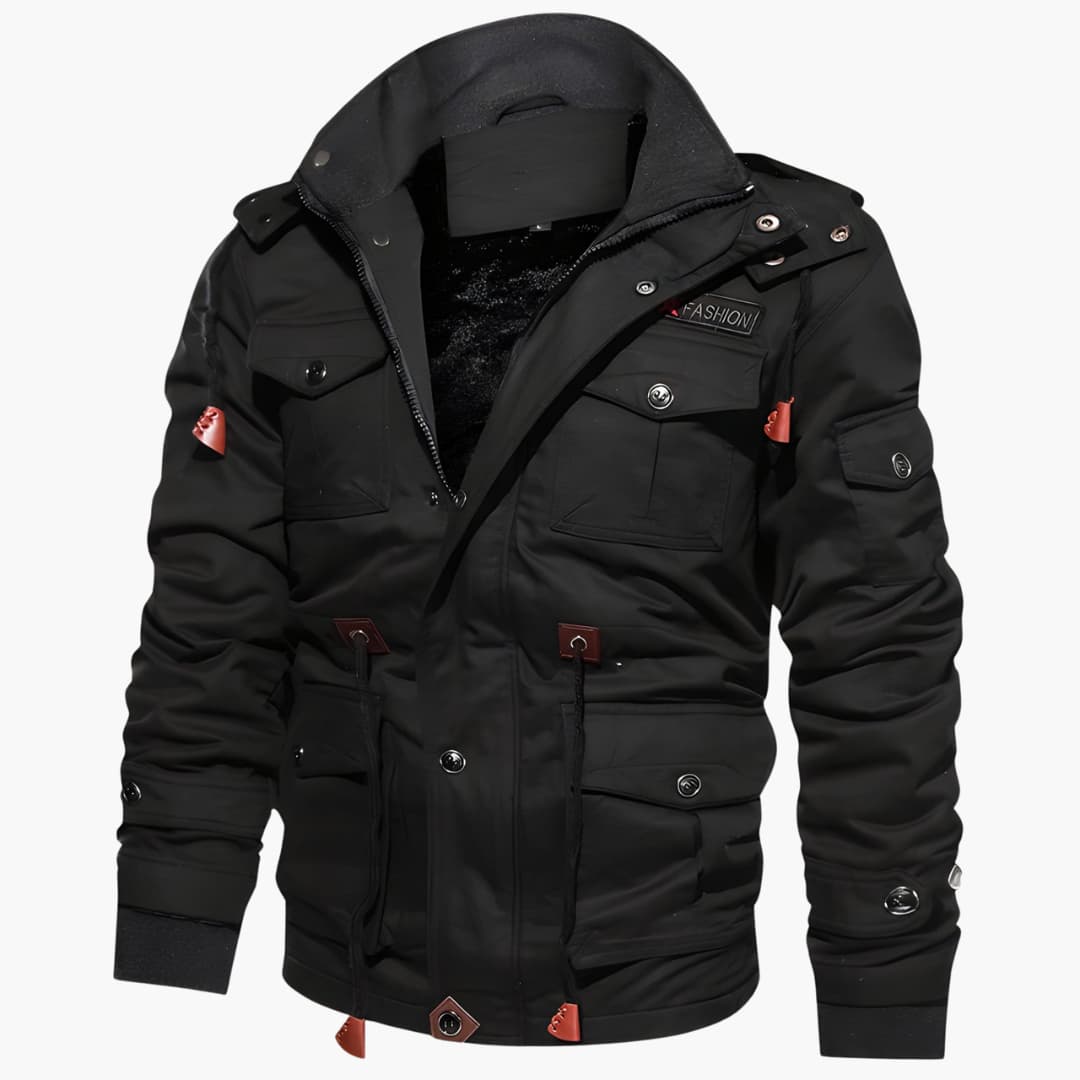 Herrenjacke mit Stehkragen und mehreren Taschen 7