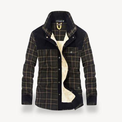 Herrenjacke mit kariertem Fleecefutter | Loravelle 0