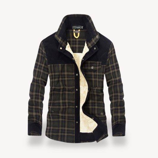 Herrenjacke mit kariertem Fleecefutter | Loravelle 0