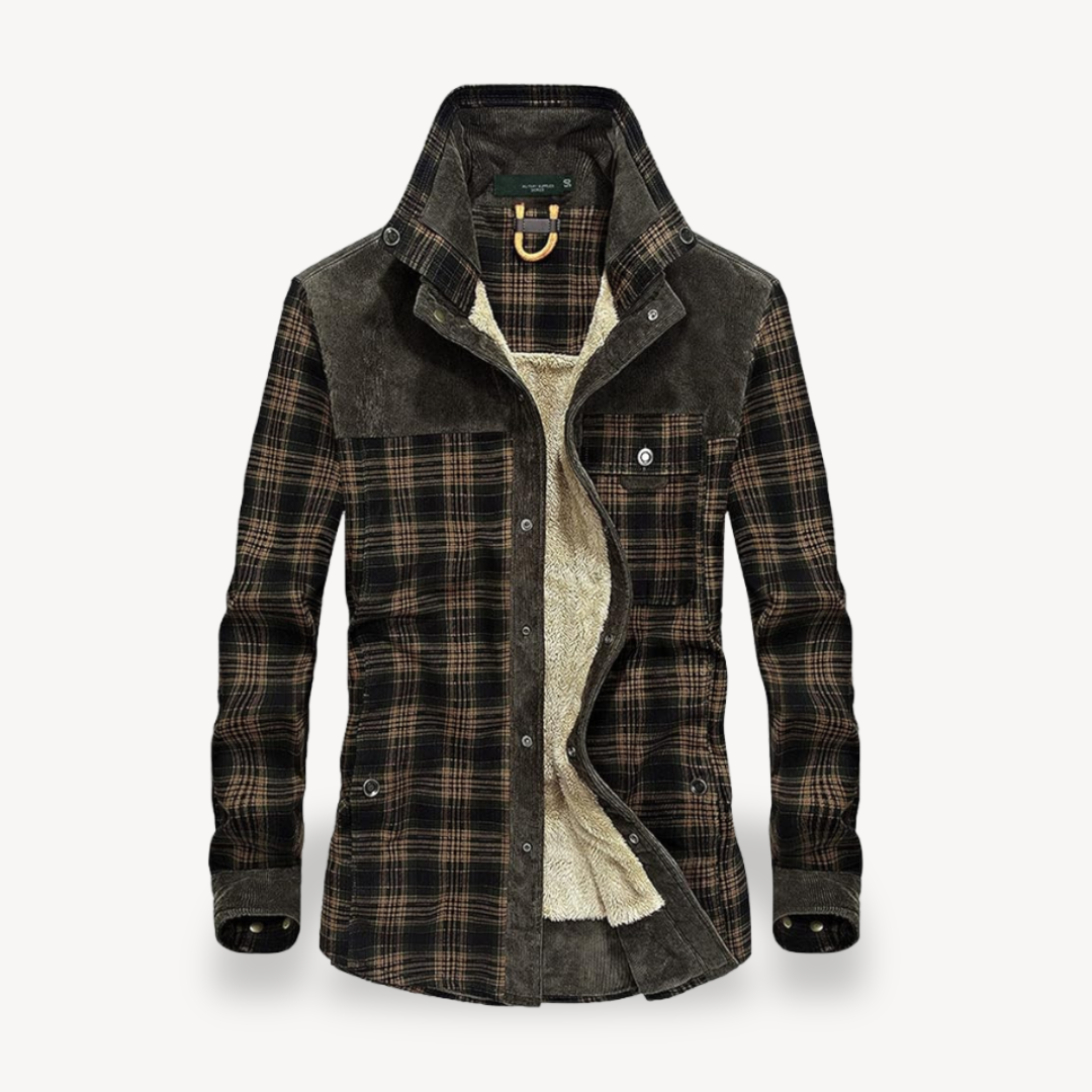 Herrenjacke mit kariertem Fleecefutter | Loravelle 2