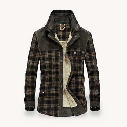 Herrenjacke mit kariertem Fleecefutter | Loravelle 2