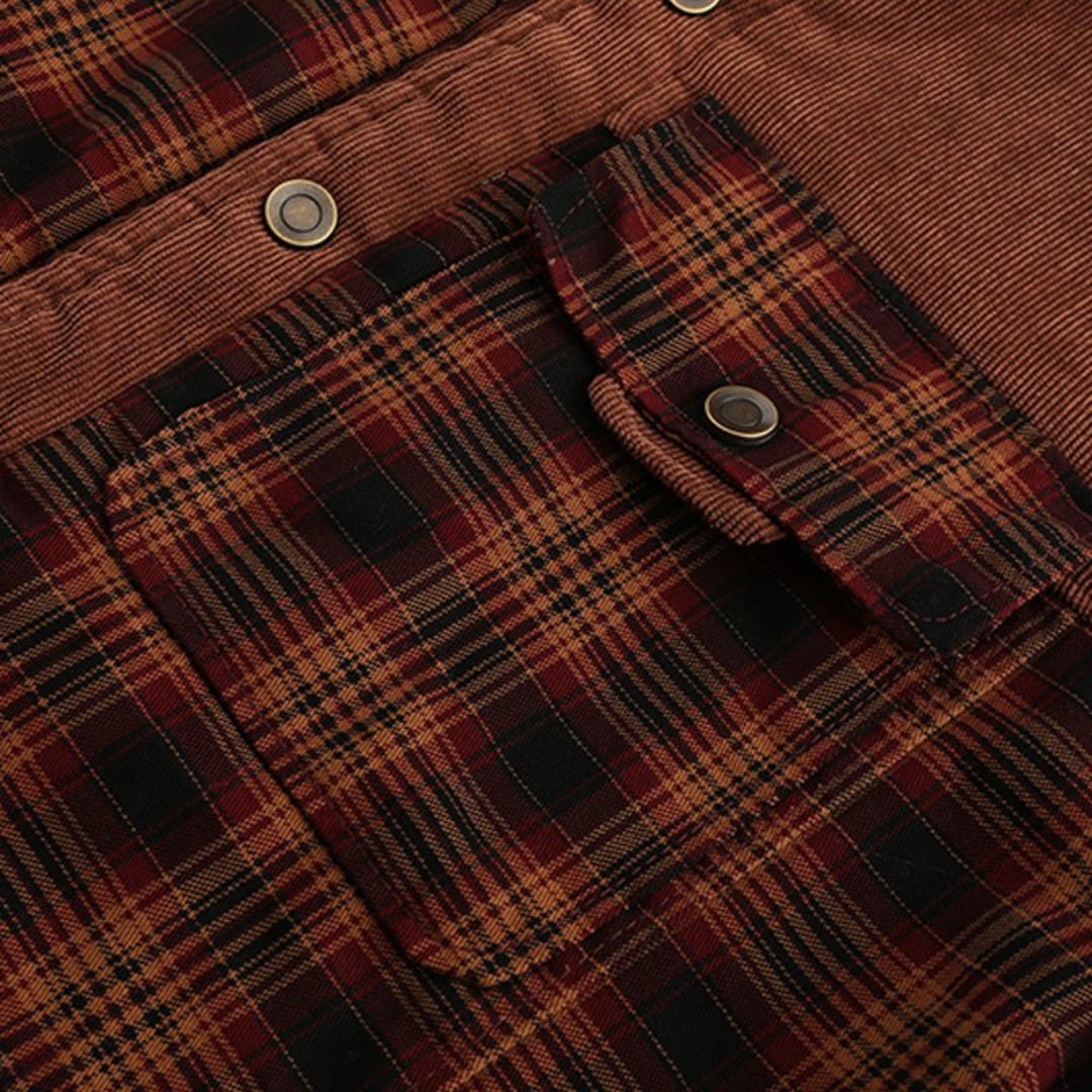 Herrenjacke mit kariertem Fleecefutter | Loravelle 3