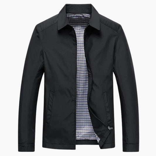 Herrenjacke mit vollständigem Reißverschluss und Stehkragen 0