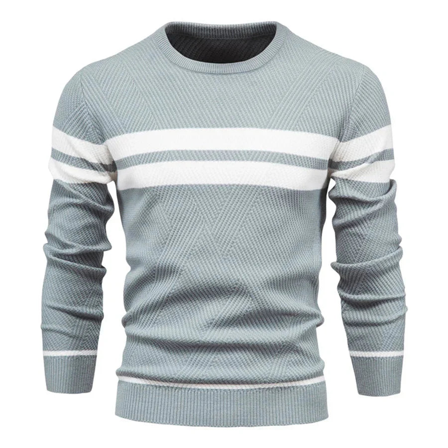 Herrenpullover Rundhals Strickpullover Bequem - BerlinGlamour