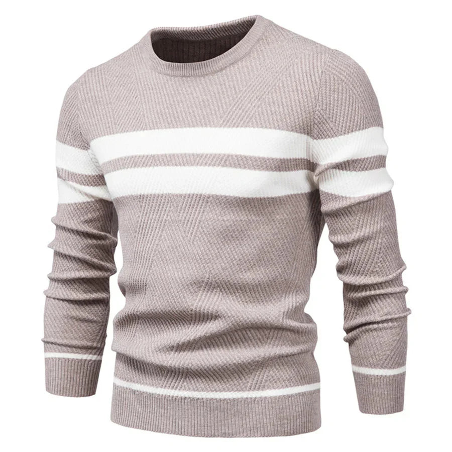 Herrenpullover – Strickpullover mit Rundhalsausschnitt-Chaps Herrenmode