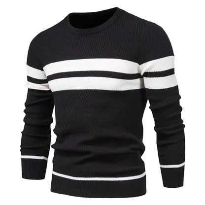 Herrenpullover – Strickpullover mit Rundhalsausschnitt-Chaps Herrenmode