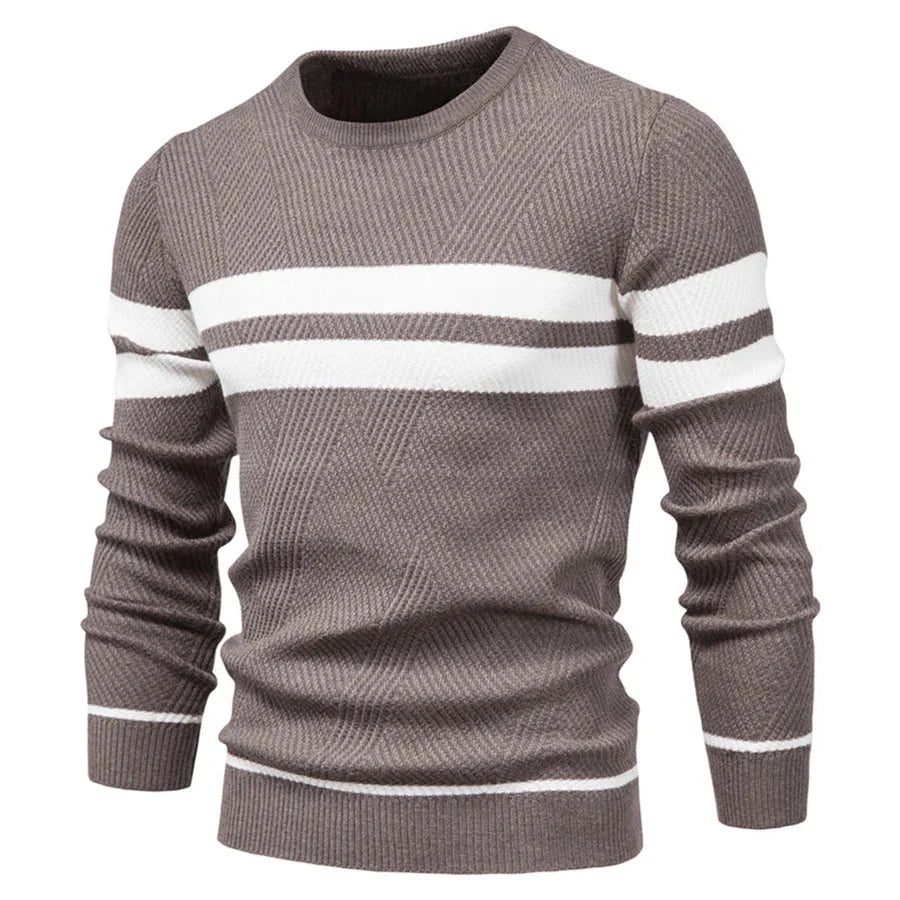 Herrenpullover – Strickpullover mit Rundhalsausschnitt-Chaps Herrenmode