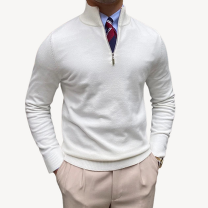 Herrenpullover mit Viertelreißverschluss | Loravelle 2