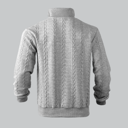Herrenpullover mit halbem Reißverschluss 1