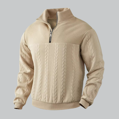 Herrenpullover mit halbem Reißverschluss 5