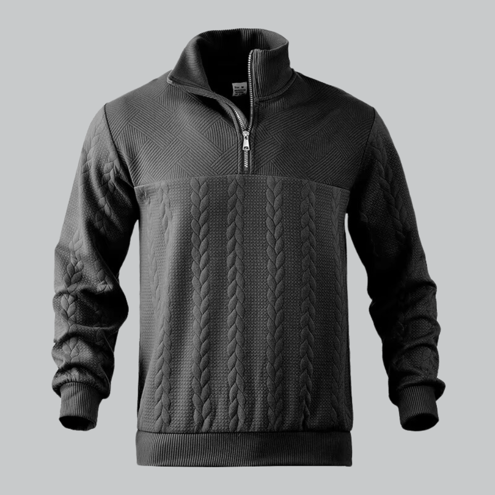 Herrenpullover mit halbem Reißverschluss 6