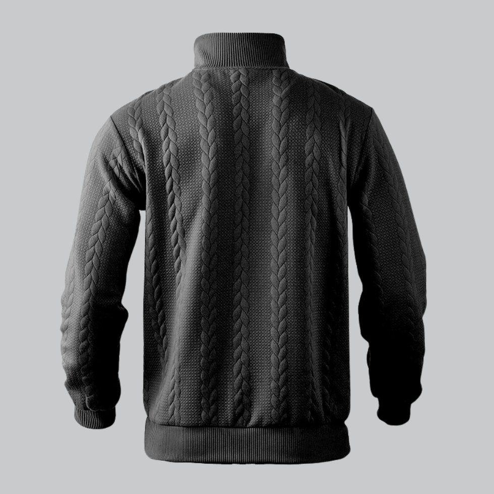 Herrenpullover mit halbem Reißverschluss 7
