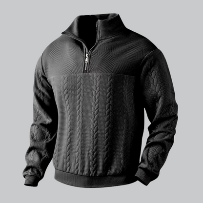 Herrenpullover mit halbem Reißverschluss 8