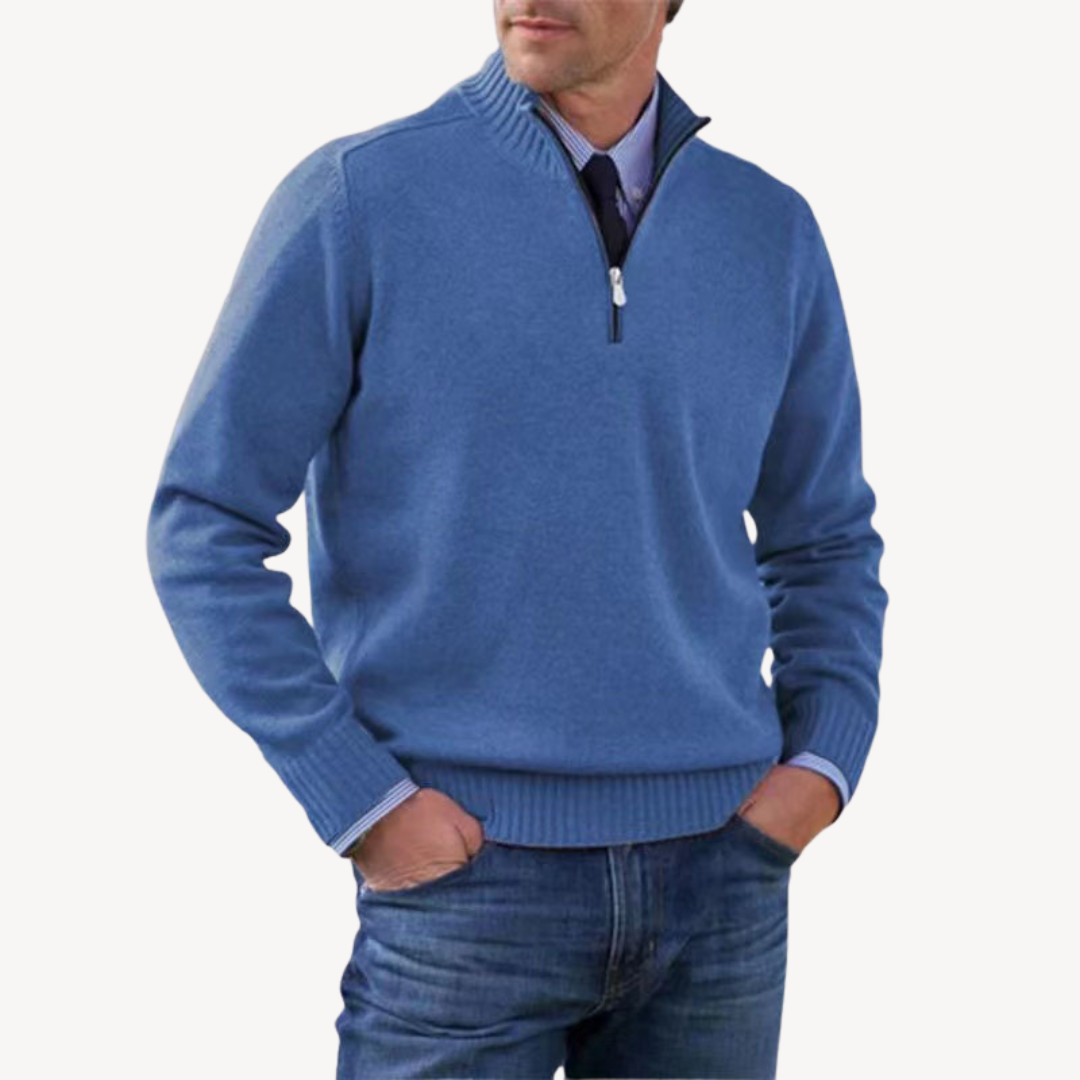 Herrenpullover mit halbem Reißverschluss | Loravelle 4
