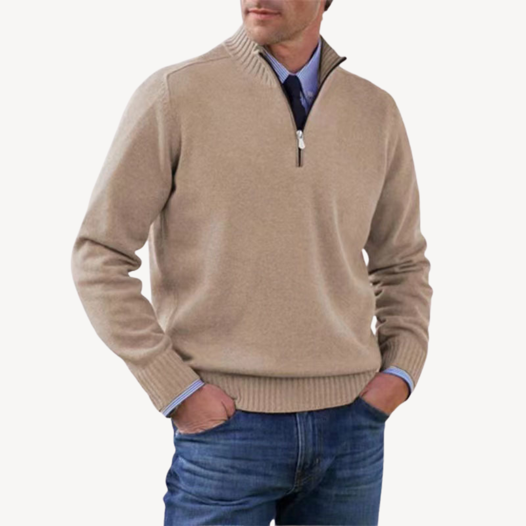 Herrenpullover mit halbem Reißverschluss | Loravelle 5