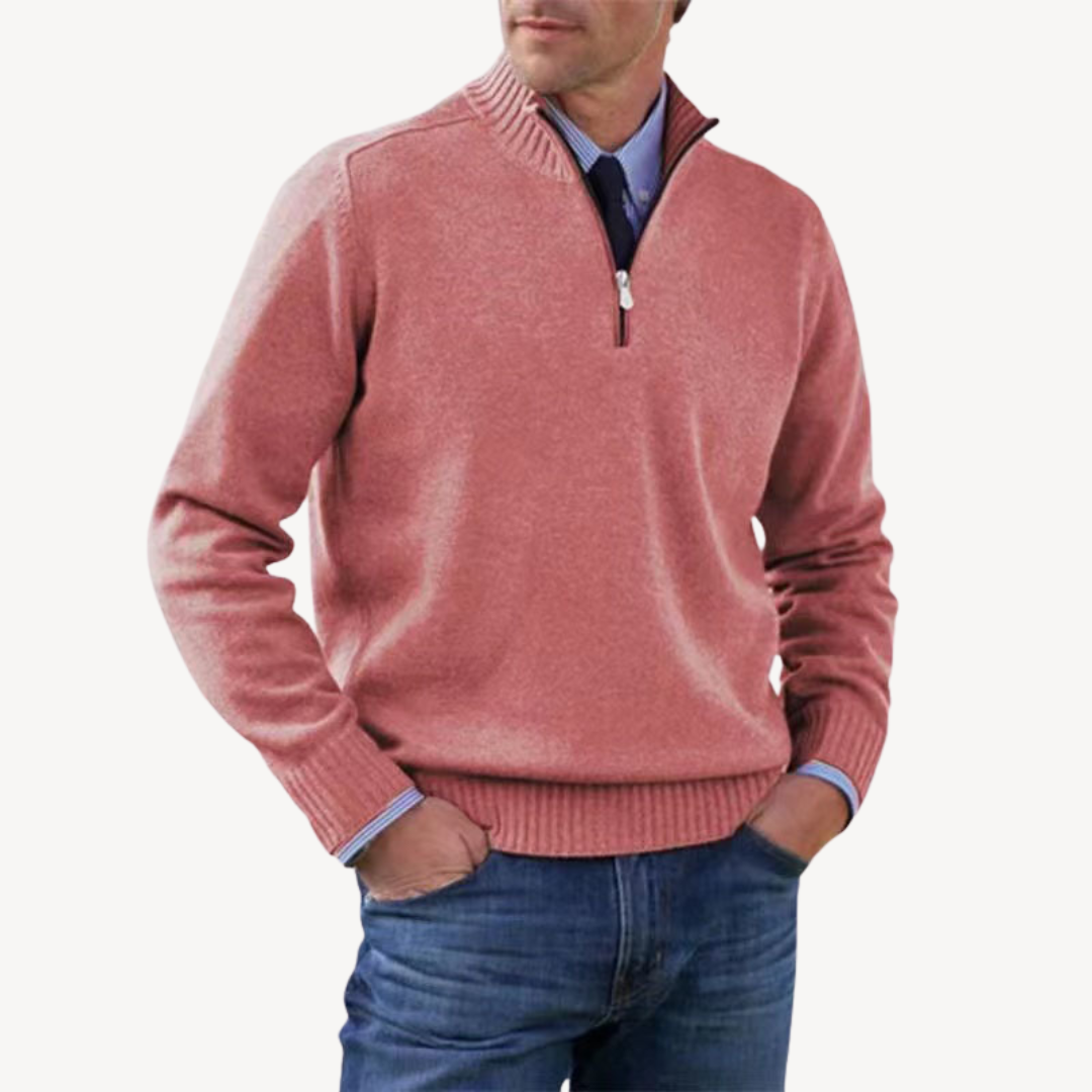 Herrenpullover mit halbem Reißverschluss | Loravelle 6