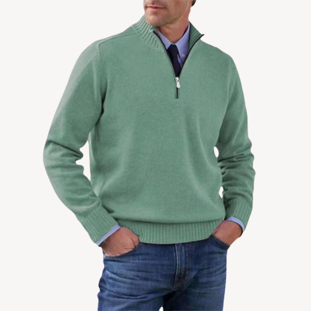 Herrenpullover mit halbem Reißverschluss | Loravelle 7
