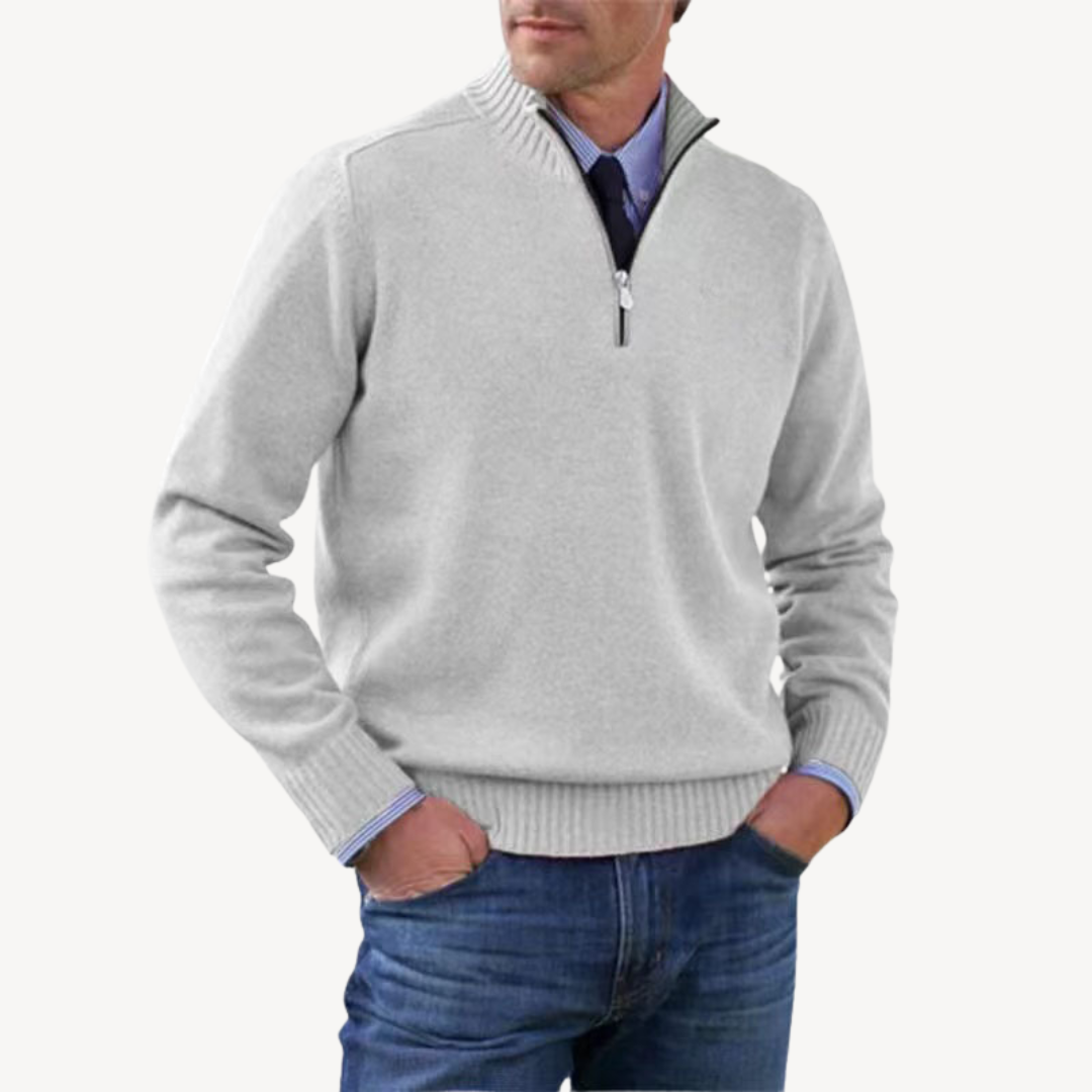 Herrenpullover mit halbem Reißverschluss | Loravelle 8