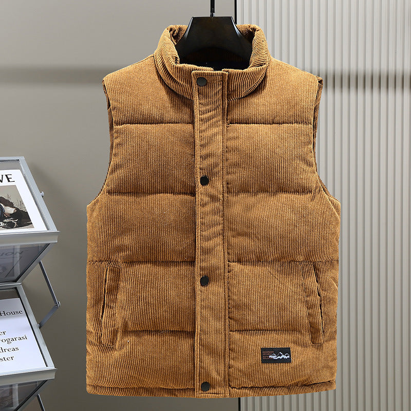 Herren Bodywarmer Pufferweste Cord Ärmellos - BerlinGlamour