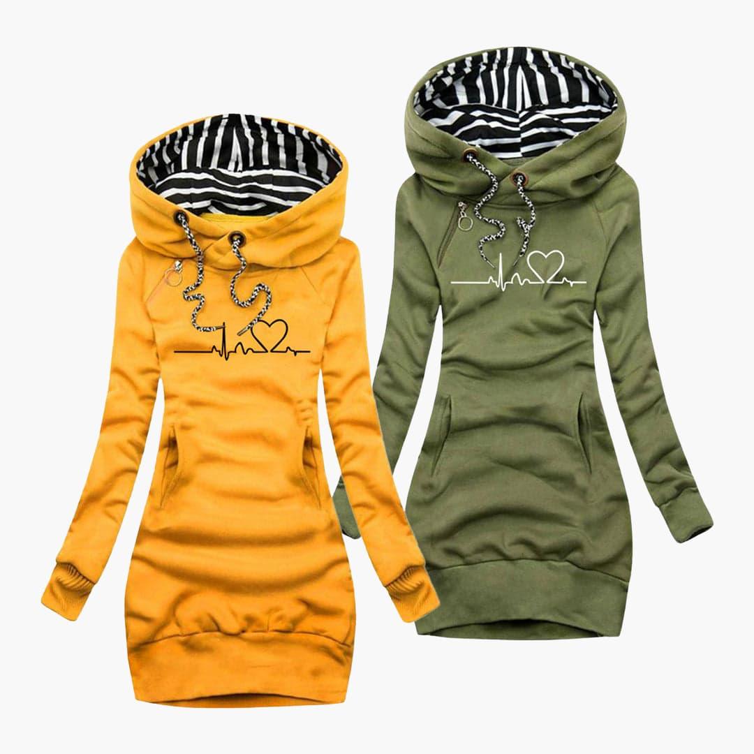Herzmotiv Hoodie für Damen 1