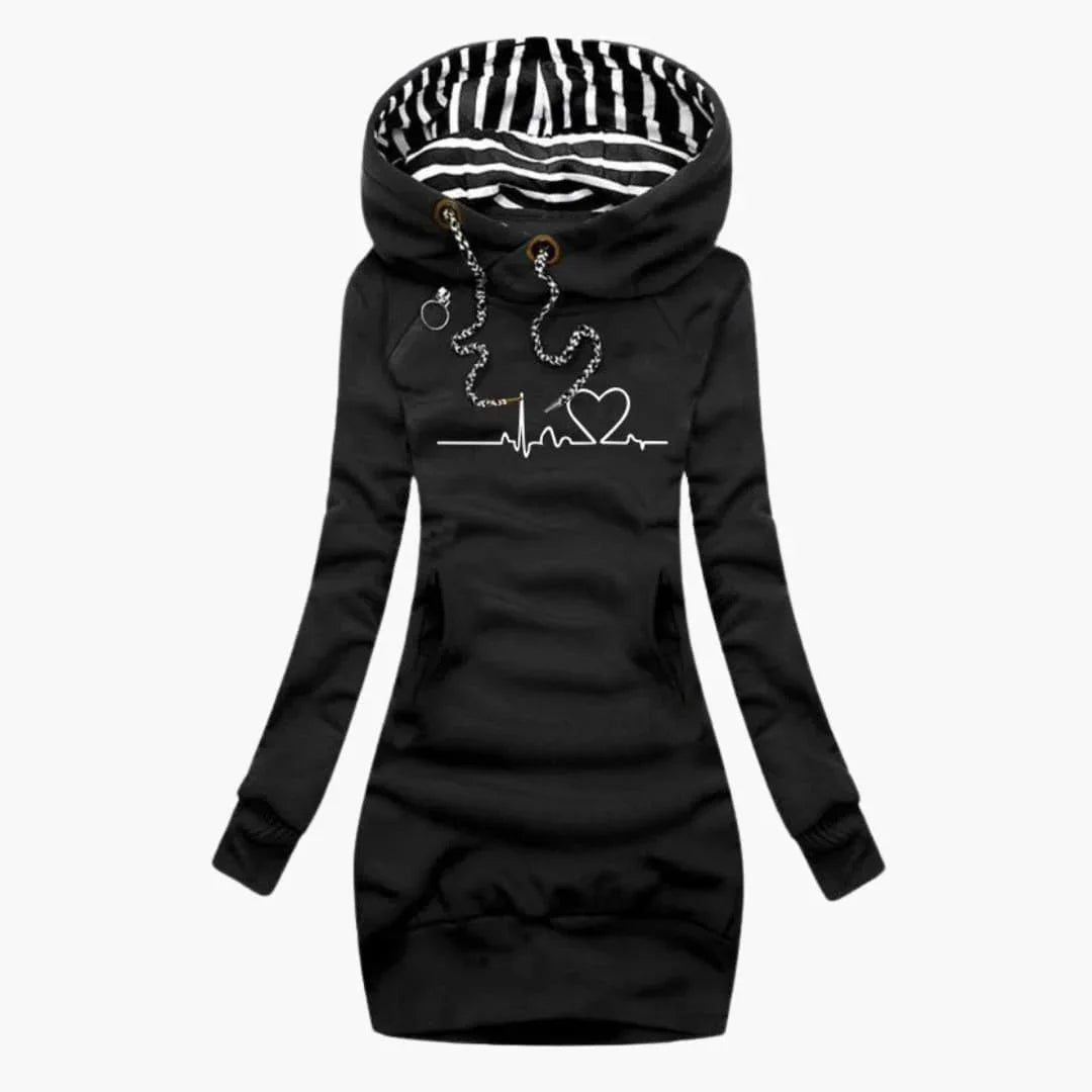 Herzmotiv Hoodie für Damen 4